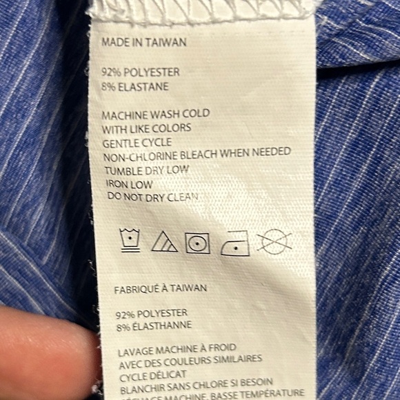 Prana Tank Top Mens Size Medium Blue/White Performance Summer Running Athleisure - Picture 4 of 7